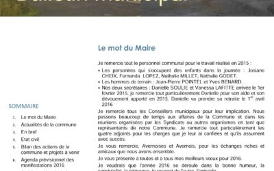 Bulletin municipal – Janvier 2016