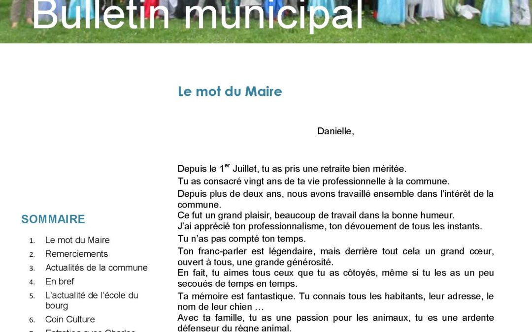 Bulletin municipal – Juillet 2016