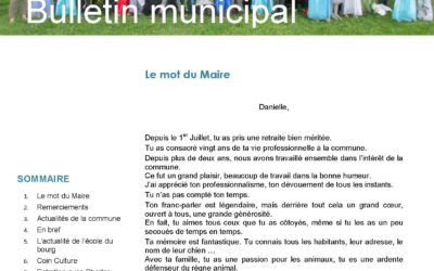 Bulletin municipal – Juillet 2016