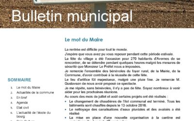 Bulletin municipal – Octobre 2016