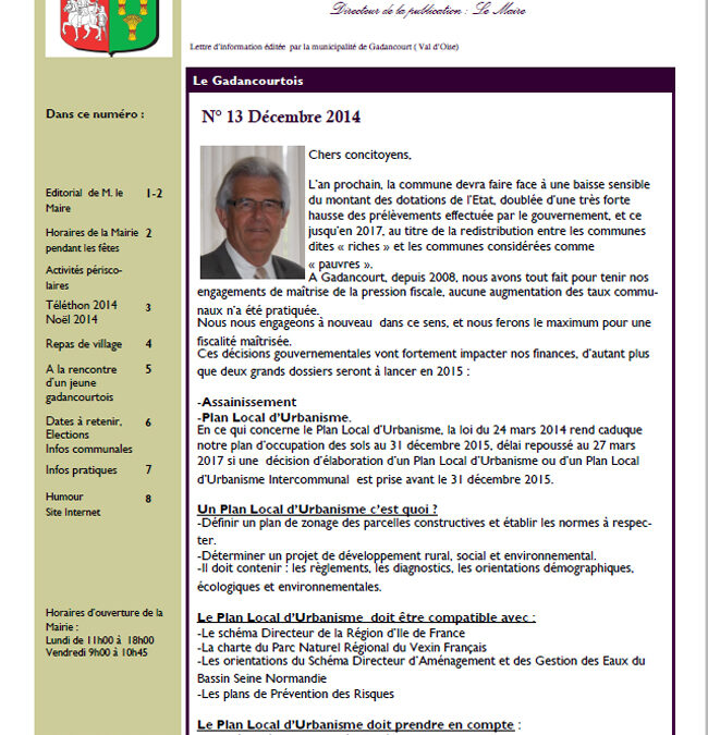 Le Gadancourtois – Décembre 2014