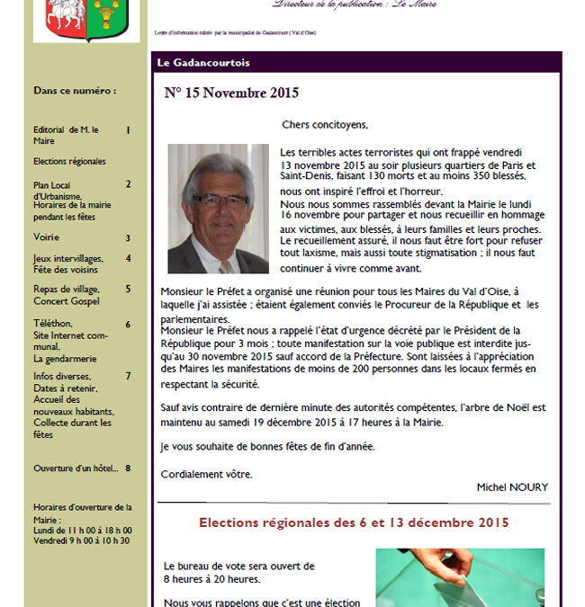 Le Gadancourtois – Novembre 2015