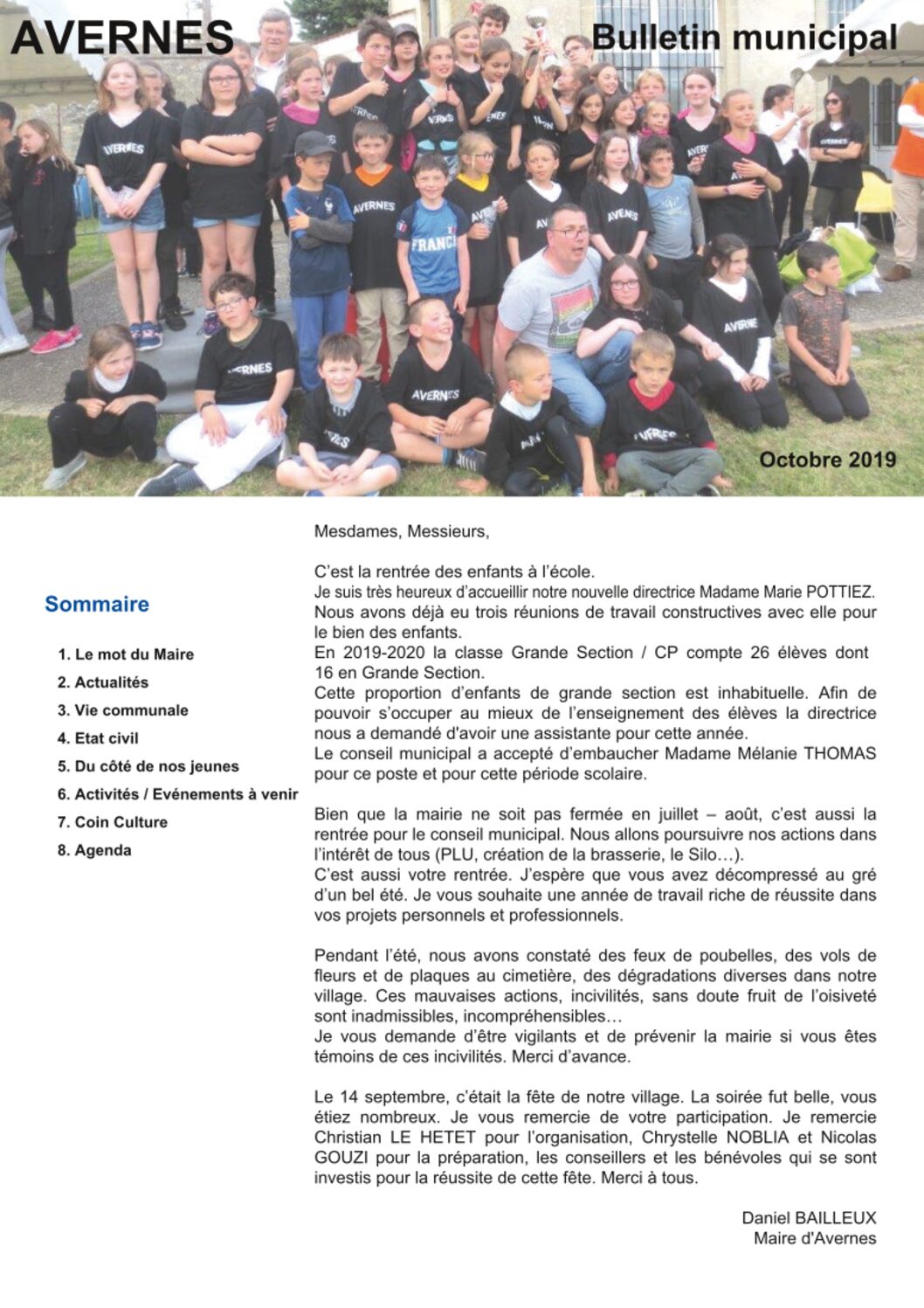 Bulletin municipal – Octobre 2019