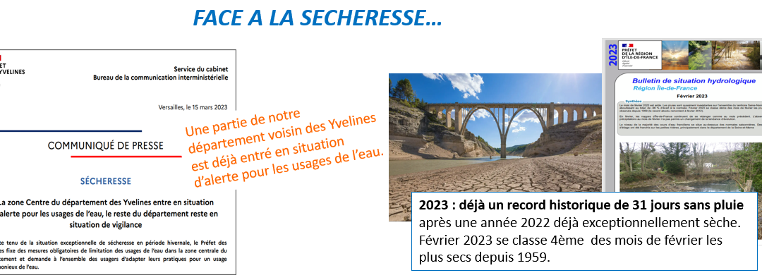 SÉCHERESSE hivernale: nous pouvons agir !